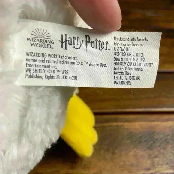Wizarding World Harry Potter Owl Plush toy stuffed animal 13" White soft - Picture 7 of 7